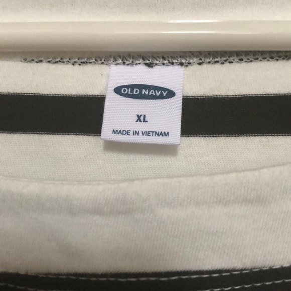 Old Navy 3/4 Sleeve Striped Boatneck Top - Picture 2 of 6